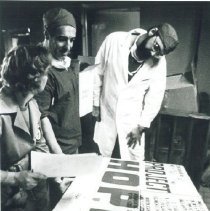 Dr Robert Kettrick inspecting HOPE supplies with counterpart in Poland.