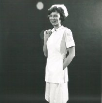 HOPE nurse Lois Wild Danz modeling new nurses uniform