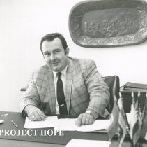 Don Weaver at his desk