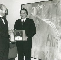 William B Walsh with a donor