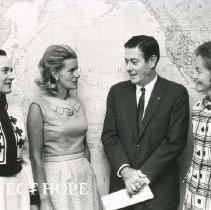 Mrs Wyman, Mrs Sarnoff Mrs Mosbacher, and William B Walsh about premier
