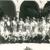 Group photo of Colombia's land based program in 1970