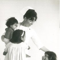 HOPE nurse Valerie Donnelly with patients at San Vicente Hosp in Nicaragua