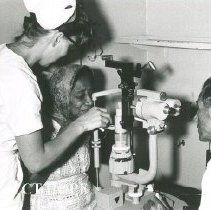 Charles Foote and HOPE nurse unknown on SSHOPE in Nicaragua 1966