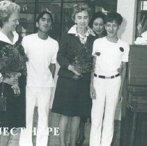 HOPE staff at a ceremony in Peru when the SSHOPE was there in 1962.