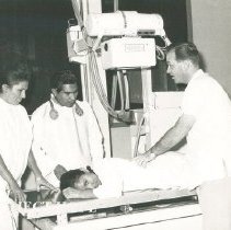 Terry Clifford in x-ray department on the SSHOPE in Peru in 1962.