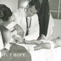 Donnell Etzwiler at HOPE clinic in Peru while SSHOPE was there in 1962.