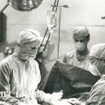 Elizabeth Steffen with counterparts in OR on SS HOPE in Colombia 1967.