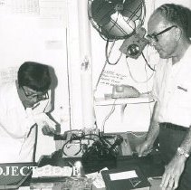 SS HOPE staff Virginia Hoerner and H Nicholson in Colombia 1967.