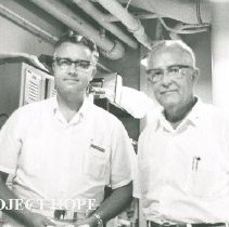 Physicians Daniel Thompson and John Thompson on SS HOPE in Colombia