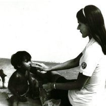 Project HOPE Nutritionist Carolyn Hartz with a patient in Natal, Brazil.