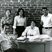 Debbie Reister seated with Medical Records staff in Egypt 1977 with Proj HO