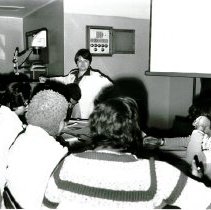 Debbie Reister teaching medical terminology to Cancer Institute staff Egypt