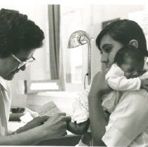 Aurora Whaley with patient in Laredo, TX with Project HOPE.