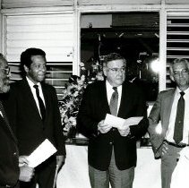 William B Walsh and Reggie Carpenter in burn unit in Jamaica HOPE 1971.