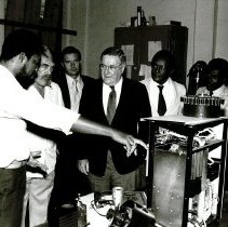 William B Walsh in BME lab established by HOPE in Kingston, Jamaica.