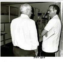 John Rememsnyder and Peter Fletcher in burn unit in Jamaica.