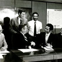 William B & Bill Jr Walsh with Jamaican officials in Jamaica 1971.