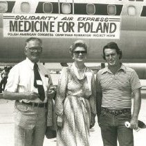 John Walsh and unknown ready to ship to Poland from Project HOPE.