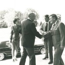 Mr Mulcahy, Marian Sliwinski, John Walsh and Polish interpreter at Carter H