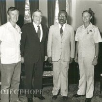 John McEnany, USAID, Wiliam B Walsh, HOPE, Paul Scoon, Grenada,T. Morse.