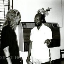 Carolyn Kreuger at the Conference in Grenada m 1987 with HOPE.