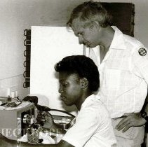 Donald Kelley, HOPE Pathologist in Grenada in 1984.