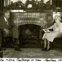 Melville and Osie Coolbaugh at home Christmas