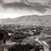 Overview of Golden with C&S roundhouse and Church Ditch