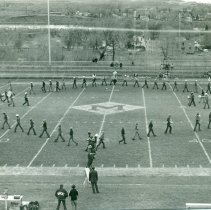 CSM Marching Band practicing on Brookes Field