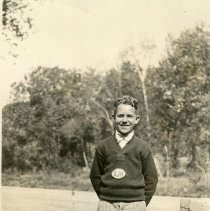 Richard Grenfell wearing Golden Junior High Sweater