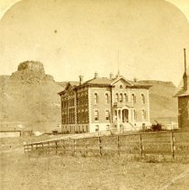 Jefferson County Courthouse with Castle Rock
