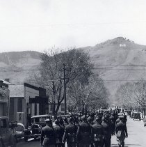 Colorado School of Mines ROTC Students Marching up 12th Street
