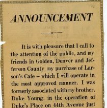 Dud Young Announcement