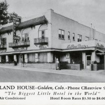 Advertising card for Holland House Hotel