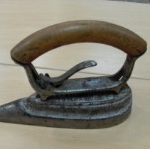 Iron with wood handle
