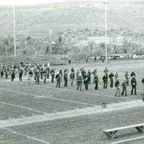 Colorado School of Mines Band practicing at Brooks Field