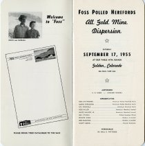 Table Mountain Ranch livestock auction catalog title page