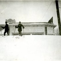 Quaintance Block in 1913 snow