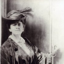 Gertrude Kasebier with feather hat