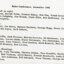 Coors Beer 1956 sales conference, back