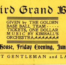Third Grand Ball admission ticket