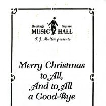 Heritage Square Music Hall program