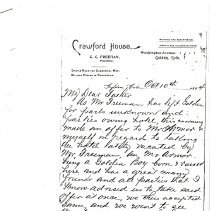 Example of Crawford House letterhead