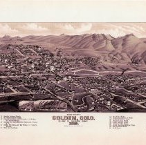 Bird's Eye View of Golden, 1882