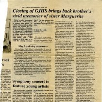 GHS newspaper clippings