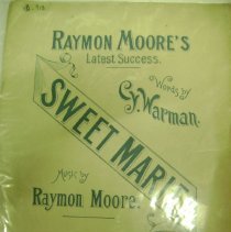 Sheet music "Sweet Marie