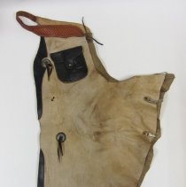 White leather chaps, right side