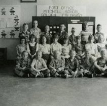 Mitchell School class in "post office"