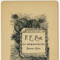 cabinet card, reverse